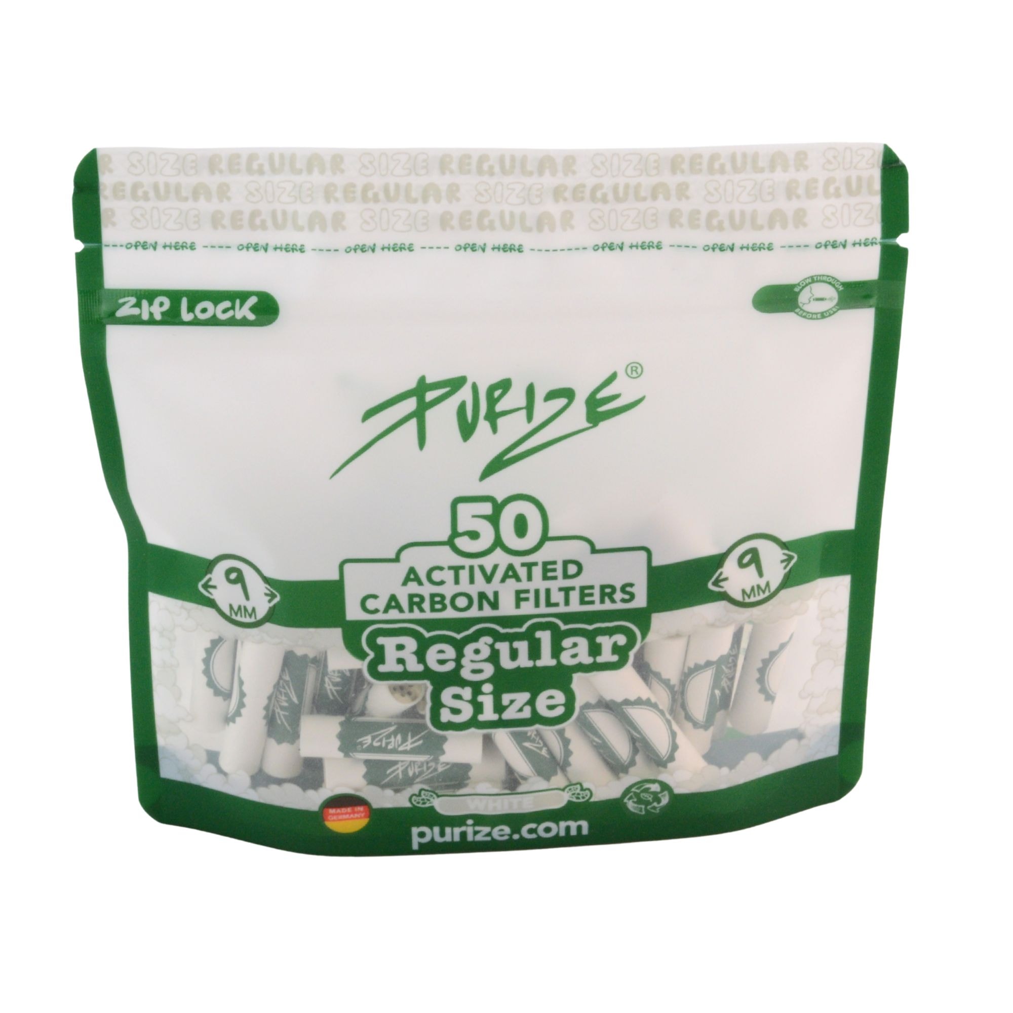 Purize Aktivkohlefilter Regular Size 9mm (50er Pack)