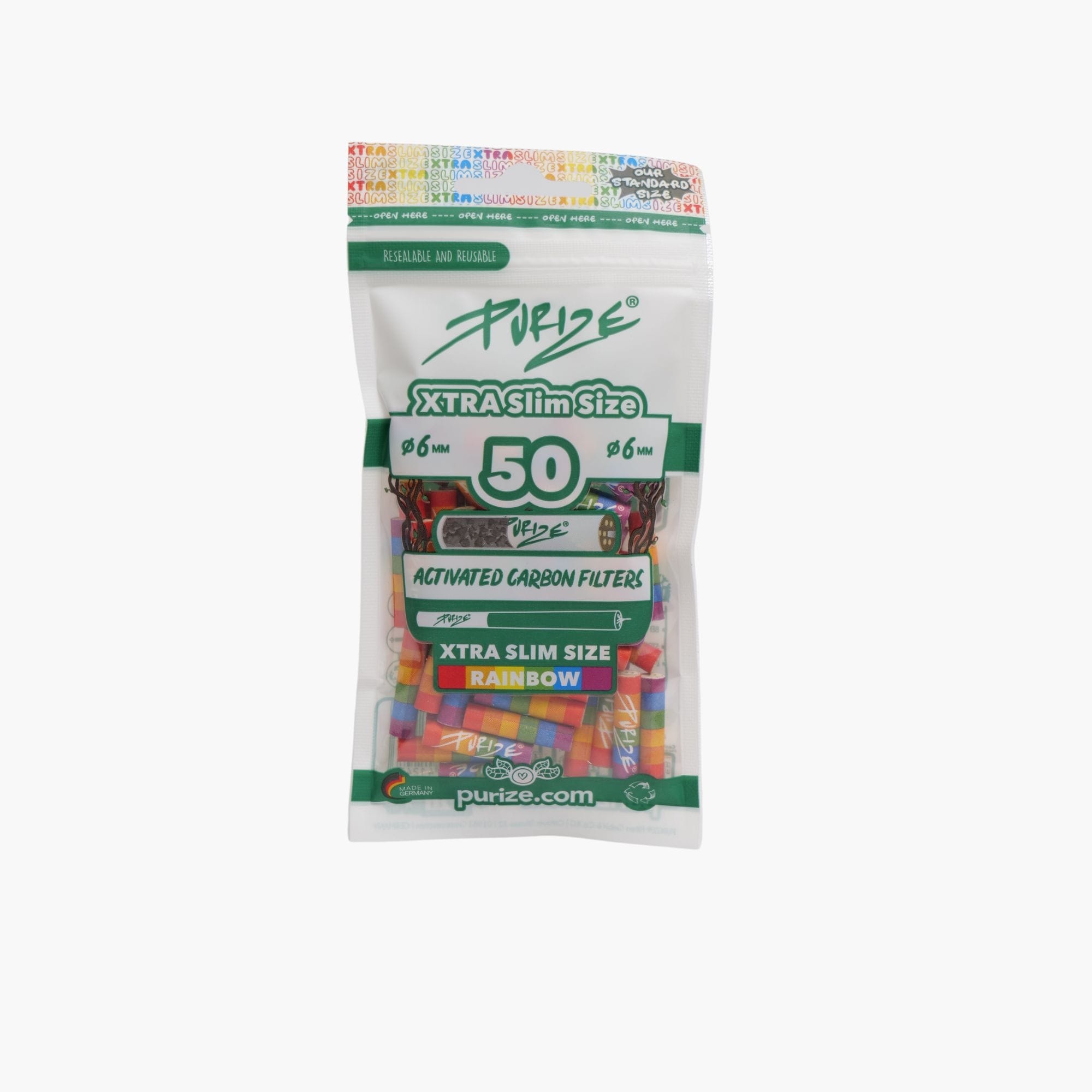 purize filters 50 xtra slim rainbow Aktivkohlefilter